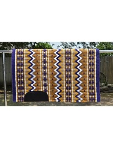 Manta de lana premium para silla de montar occidental, almohadilla para silla de caballo hecha a mano para equitación de sendero, carreras de barriles y trabajo en el rancho - Product Image 3