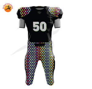 Maillot de football en mesh respirant personnalisé pour promotions, tenue de football, design avec nom d'équipe de club, 100 % polyester, maillot de football américain - Product Image 2