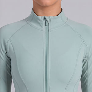 Survêtement tendance pour femme avec fermeture éclair, broderie color block personnalisée, coupe-vent en nylon deux pièces, nouveau design - Product Image 4