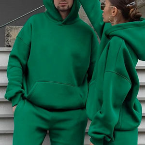 Conjunto Deportivo Personalizado con Logotipo, Unisex, de Felpa, 100% Algodón, Sudadera con Capucha y Pantalones Deportivos - Product Image 2