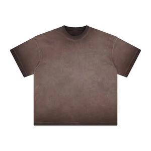 เสื้อยืดคอตตอน 100% คุณภาพสูง ทรงหนา ซักย้อมสีแบบแอซิดวอช สำหรับผู้ชาย เสื้อยืดวินเทจแบบสโตนวอช  ไม่มีลาย  สามารถสั่งทำได้ - Product Image 6