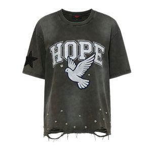 Camiseta Oversize de Hombre con Estampado 3D Puff Personalizado, Estilo Streetwear, de Gran Gramaje, con Gráfico Frontal Grande y Lavado Ácido, Venta al por Mayor 2026 - Product Image 1