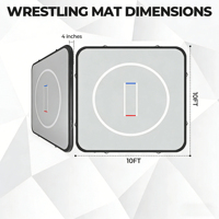 Tapis de lutte gonflable personnalisé, tapis gonflable en PVC de 5FT/10FT/13FT pour gymnastique, yoga aquatique, entraînement de BJJ, judo, boxe, MMA
