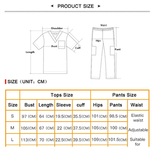 Meilleures ventes : Ensembles de blouses médicales unisexes en denim respirant, uniformes de fabrication en gros pour femmes, en tissu doux pour infirmières - Product Image 6