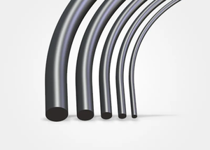 Tuyau en caoutchouc silicone noir flexible, rond, extrudé, pour l'étanchéité et l'isolation industrielles - Product Image 1