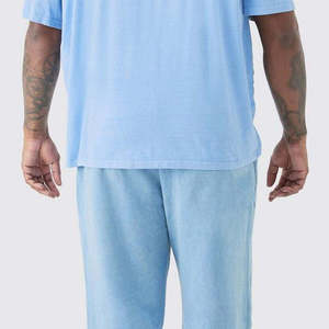 Pantalon de survêtement unisexe personnalisé à jambe large en coton épais, coupe oversize, style streetwear, effet délavé vintage, en molleton, OEM ODM - Product Image 4
