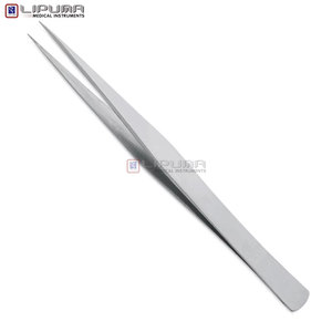 Pince à épiler professionnelle en acier inoxydable à pointe inclinée pour sourcils, idéale pour les poils incarnés et la manipulation d'objets de petite taille - Product Image 3