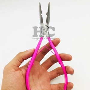 Nouveautés : Pince à cheveux en acier inoxydable pour extensions micro-nano, outil d'ouverture et de retrait, outil de coiffage pour boucles de cheveux, avec logo - Product Image 3