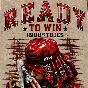 T-shirt streetwear oversize pour homme Ready To Win Industries, manches courtes, motif imprimé, col rond, design rouge - Product Image 2