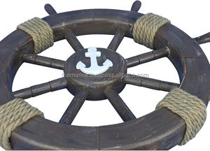 Handmade 18-Inch 8 <b>Spokes</b> Wooden Ship Steering <b>Wheel</b> with Rope Pirate Decor Wall Art for Home & Office Unique Model Gift - Product Image 5