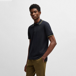 Chemise de golf pour homme, coupe slim, couleur unie, à séchage rapide et respirante, manches courtes, pour l'été - Product Image 2