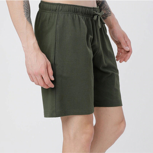 Pantalones Cortos Bermuda de Algodón para Hombre, Color Sólido, Cintura Elástica, Estilo Casual, Talle Medio, Tejido Transpirable - Product Image 5