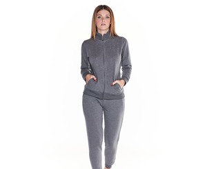Survêtements pour femmes, hiver, épais, à capuche, avec cordon de serrage, décontractés, coupe-vent, respirants, imprimés, gris - Product Image 1