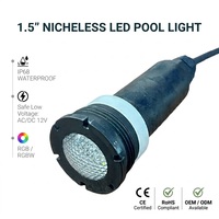 IP68 DMX512 Fernbedienung 1,5 Zoll Nischenlose LED-Poolbeleuchtung 12V RGBW Unterwasserlampe Ersatz für Jandy Poolleuchten