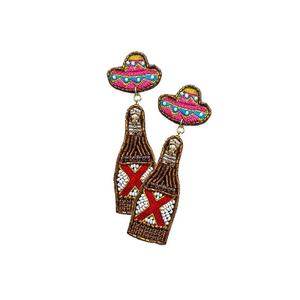 Pendientes de Cuentas Coloridos Hechos a Mano con Bordado para Mujer, Trajes Tradicionales, Eventos Festivos y Regalos - Product Image 3