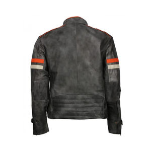 Veste en cuir véritable pour homme, coupe courte, décontractée et simple, en cuir de vache véritable, pour automne, printemps et hiver - Product Image 5