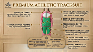Conjunto Deportivo Informal Sólido de Alta Calidad para Mujer, Marca HMR, Diseño Personalizado de la Sociedad Alpha Kappa, con Capucha - Product Image 6