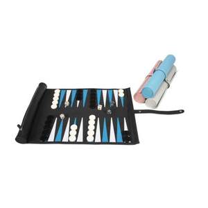Juego de Backgammon y Ajedrez de Viaje, Diseño Enrollable de Cuero, Duradero y de Primera Calidad, para Jugar al Aire Libre, Formato Compacto para el Uso Diario - Product Image 6