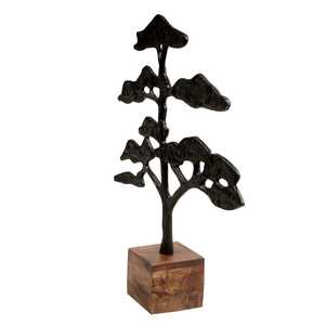 Handmade aluminumTree Sculpture With Foliage Design Minimalist Art Decor For Tabletop Living Room - Product Image 3