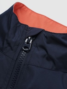 Men's Windproof Sport Jackets Waterproof Polyester Lining Windbreaker With Color <b>Block</b> Embroidery Decoration For Hiking Running - Product Image 3