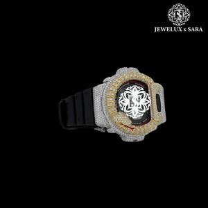 นาฬิกาเพชรสายหนังมอสซาไนต์สีโรสโกลด์ประดับเพชรเต็มเรือน ขายดีอันดับต้นๆ เหมาะสำหรับงานปาร์ตี้กลางคืนและใช้ในคลับ มีจำหน่ายในราคาส่งออก - Product Image 2