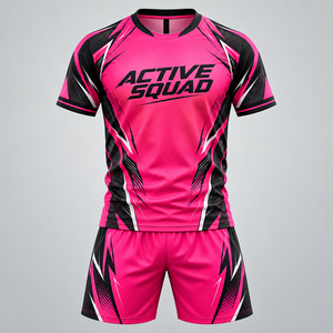 Ensemble d'uniformes de football 100 % polyester à séchage rapide et respirant 2026 unisexe pour conception personnalisée, logo imprimé, taille noire, sublimation - Product Image 6