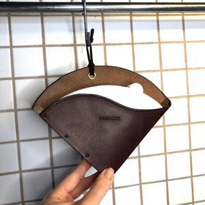 Al-Amir Handmade Leather for <b>Coffee</b> <b>Filter</b> Holder with Bamboo Base UV Printing Model YGM 1280 Promotional Office Product - Product Image 2