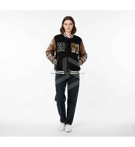 Custom <b>Men</b> <b>Varsity</b> <b>Jacket</b> Puff Printing Embroidery Chenille Patch <b>Jacket</b> Wholesale - Product Image 3
