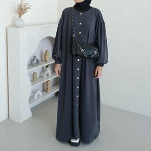 Robe Abaya Modeste Oversize pour Femme en Tissu Éponge, Style Syar'i, 100% Polyester Respirant - Product Image 5