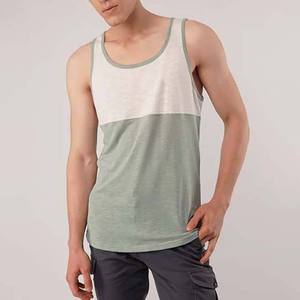 Contrast Color OEM Service Design Plus Size Casual Knitted Cotton/Polyester Summer Sleeveless Tank Tops with Automated Cutting - Product Image 4
