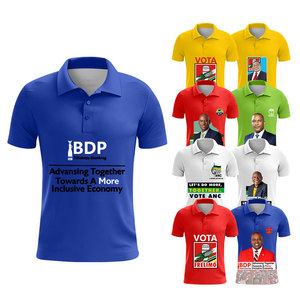All'ingrosso stampa in poliestere 120gsm 140gsm 160gsm semplice Unisex Rwanda che pubblicizzano magliette Polo da campagna elettorale politica - Product Image 3
