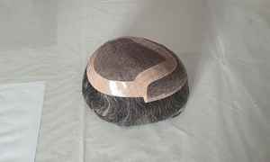 Perruque Toupet Mono Front Lace Taz en Cheveux Remy Chinois de Qualité Supérieure, Trame Simple, avec Ondulations Profondes Naturelles - Product Image 4