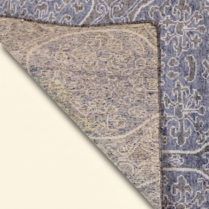 พรมขนสัตว์หนานุ่มสีเทาแบบปักมือ ยี่ห้อ Silver Dynasty  ป้องกันการลื่นไถล เป็นมิตรกับสิ่งแวดล้อม ลายเหรียญประดับตกแต่ง เหมาะสำหรับห้องนั่งเล่นและโรงแรม - Product Image 5