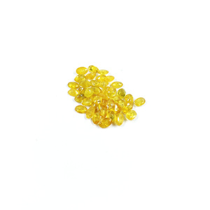 พลอยแซฟไฟร์สีเหลืองธรรมชาติทรงรีเหลี่ยมเจียระไนขนาด 3x5 มม. พลอยแซฟไฟร์สีเหลืองธรรมชาติทรงเหลี่ยมเจียระไนสำหรับทำเครื่องประดับ - Product Image 4