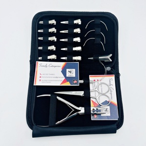 Kits de extensión de cabello de acero inoxidable de calidad superior con alicates Precio de etiqueta privada Kit de extensión de cabello sostenible - Product Image 1