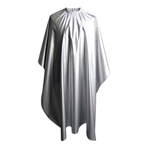 Capa de Barbero Negra Impermeable con Logotipo Personalizado al por Mayor, Capa de Peluquería de Poliéster con Gancho de Silicona, Bata para Cortar el Cabello, Salón de Belleza - Product Image 1