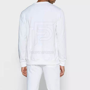 Conjunto Deportivo para Hombre, Sudadera con Capucha Blanca de Alta Calidad, Estilo Urbano Transpirable, Hombros Caídos, Puños y Dobladillo Personalizados con Rayas - Product Image 2