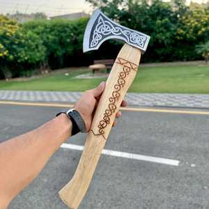 Hacha Vikinga Hecha a Mano de Grado Industrial, Hacha de Caza de Acero Inoxidable para Exteriores, Precio al por Mayor - Product Image 5