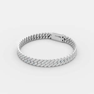 Pulsera de eslabones cubanos de moissanita para hombre, plata 925, estilo hip hop, cadena de tenis con diamantes, lujo, brillante, regalo de fiesta, moda - Product Image 3