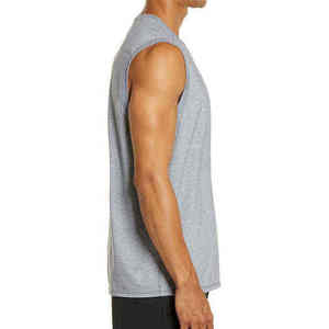 Custom Logo High Quality Fashion White <b>Black</b> Cotton Men's Workout Stringer Bodybuilding Singlet Fitness Gym Tank <b>Top</b> - Product Image 2
