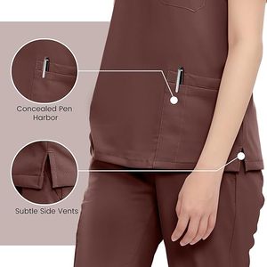 <b>Scrub</b> <b>Tops</b> for Women - V-Neck <b>Top</b> <b>Scrubs</b> with 4 Pockets, Soft Fabric Women’s Medical <b>Scrub</b> <b>Top</b>, Easy Care - Product Image 5