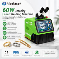Soudeuse laser professionnelle pour bijoux Riselaser 60W YAG, machine de soudage par points pour la réparation de bagues en or et en argent avec écran HD et microscope