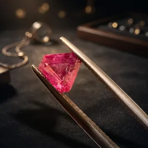 Spinelle rose naturelle de Mahenge, taille fantaisie trion, 1,11 carat, pierre précieuse facettée lâche avec jeu de couleurs, provenant de Tanzanie, pour la fabrication de bijoux - Product Image 1