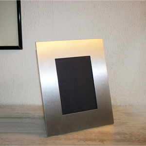 Cadre photo décoratif moderne, couleur argent, finition polie brillante, métal, pour la maison, le bureau, pour offrir en cadeau, fournitures décoratives - Product Image 4