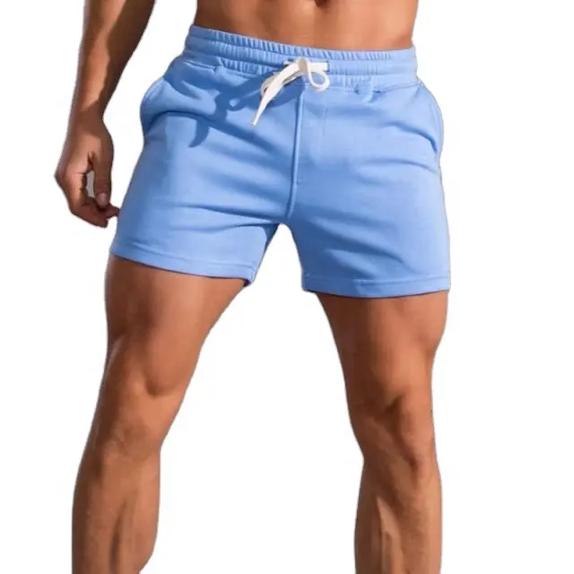 Wholesale Men Sweat Shorts Summer French Terry Cotton Drawstring Shorts Custom Logo Streetwear shorts