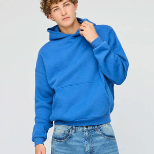 Men's Winter Pullover Hoodies 100% Cotton <b>Fleece</b> <b>Thick</b> Plain Front Logo Custom OEM/ODM High Quality Breathable Casual - Product Image 4