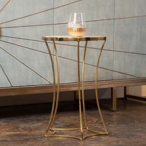 Modern Design Metal Star Accent <b>Table</b> With <b>White</b> Marble Top - Product Image 3