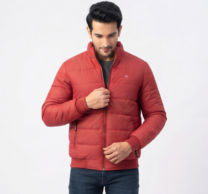Veste matelassée à col montant et fermeture éclair pour homme, décontractée, chaude pour l'hiver, en polyester léger, pour l'extérieur - Product Image 5