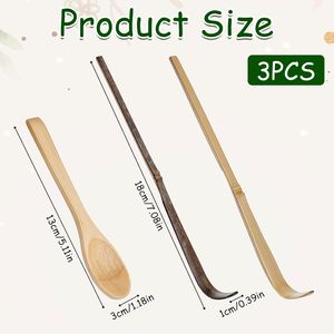 Juego de 3 Cucharas de Bambú para Matcha de 7.1 Pulgadas, Tradicionales para Ceremonias Japonesas del Té, Especias, Hojas de Té y Batidor para Café y Té - Product Image 2