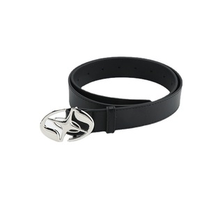 Ceinture en cuir de vachette pour femme, nouvelle collection, décontractée, passe-partout, avec boucle lisse, style coréen simple et tendance, longueur personnalisable, en stock - Product Image 1